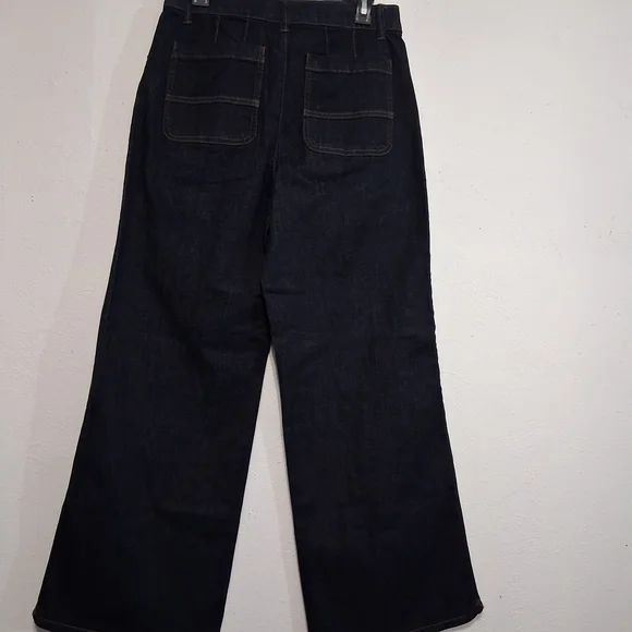 Democracy Dark Indigo Skyrise Wide Leg Jeans - Picture 3 of 5